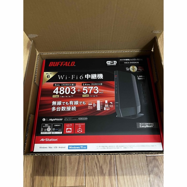 【新品未使用】BUFFALO Wi-Fi WEX-5400AX6 中継機バッファロー