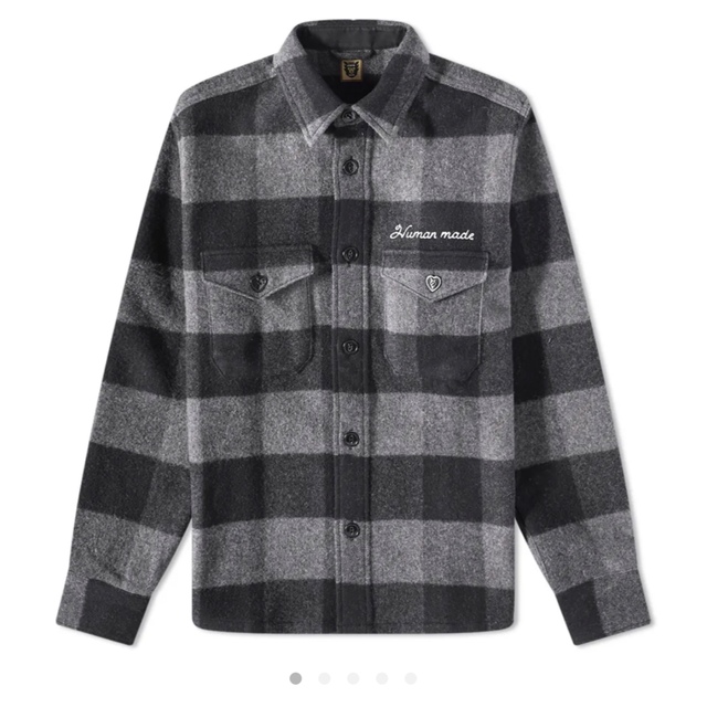 【S】HUMAN MADE WOOL OVERSHIRT "Black"