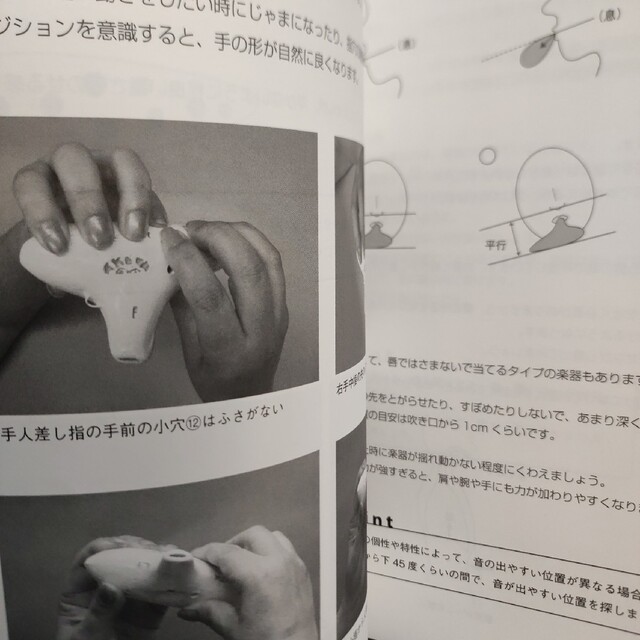 オカリーナ最初の一歩から わかりやすい運指写真満載! エンタメ/ホビーの本(趣味/スポーツ/実用)の商品写真