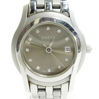 Gucci - グッチ 腕時計 アナログ クオーツ デイト 5500L シルバー