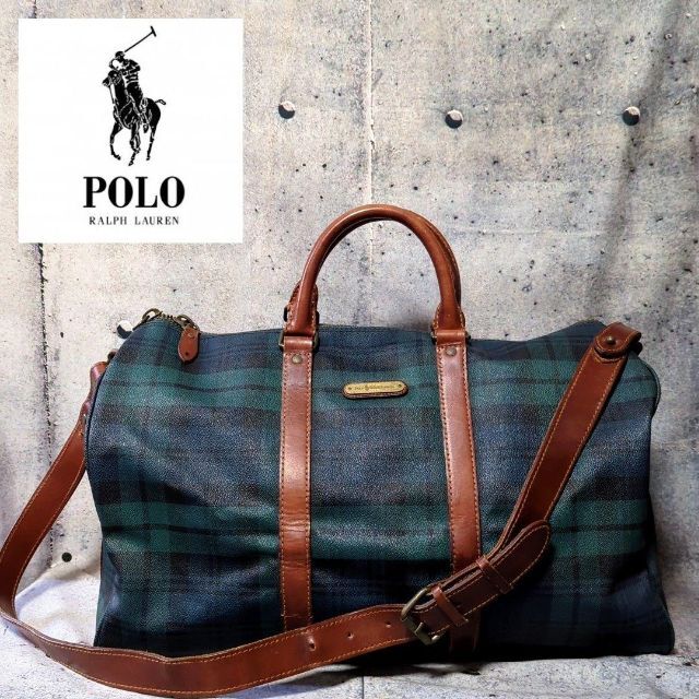 POLO RALPH LAUREN - POLO RALPH LAUREN PVCレザーボストンバッグ訳