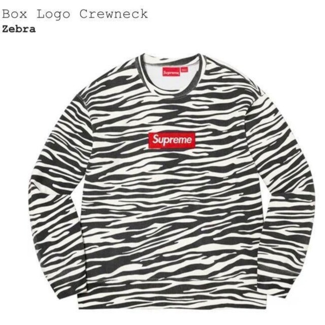 Supreme - キムタク着☆Supreme☆Box Logo Crewneckゼブラ木村拓哉の ...