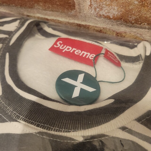 キムタク着★Supreme★Box Logo Crewneckゼブラ木村拓哉