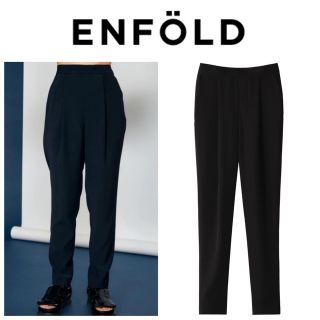 エンフォルド ENFOLD 20SS PEツイル ゴムジョッパーズ パンツ 黒