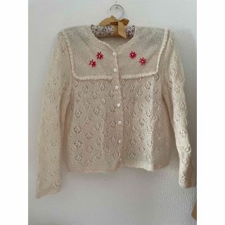 US vintage flower cardigan(カーディガン)