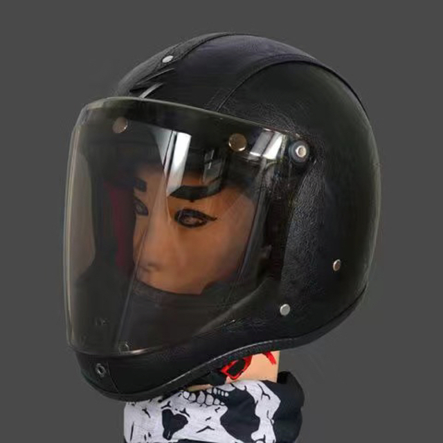 レザー調レ黒トロハーレー フルフェイスヘルメット バイク レザー調レ黒トロハーレー フルフェイスヘルメット バイク