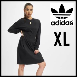 アディダス(adidas)の【大きいサイズ】adidas★ワンピース★チュニック★ドレス★黒★XL(ひざ丈ワンピース)