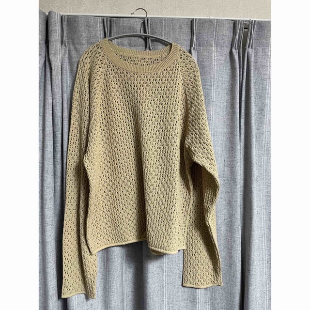 ニット/セーターkinema summer knit pullover  ベージュ