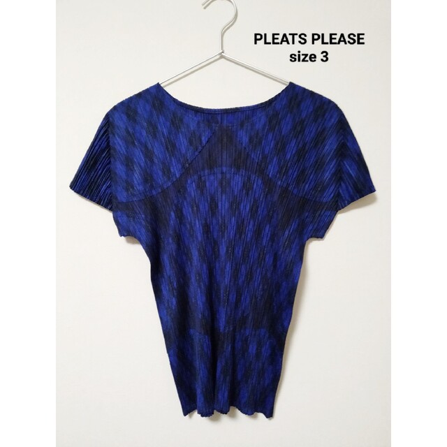 PLEATS PLEASE ISSEY MIYAKE(プリーツプリーズイッセイミヤケ)のPLEATS PLEASE プリーツプリーズ 　半袖 総柄 カットソー レディースのトップス(カットソー(半袖/袖なし))の商品写真