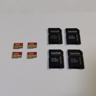 マイクロSDカード　SanDisc Extreme 64GB　4枚(その他)