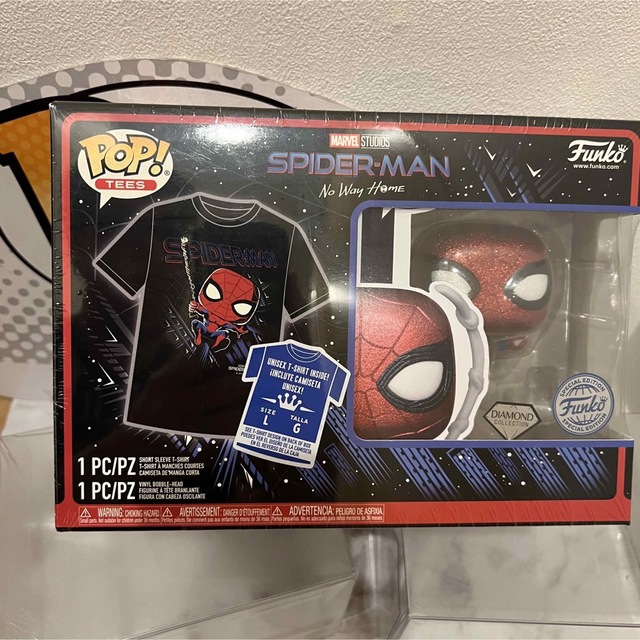 MARVEL(マーベル)のFUNKO POP! スパイダーマン　NWH ダイアモンド限定Tシャツセット版 エンタメ/ホビーのフィギュア(アメコミ)の商品写真