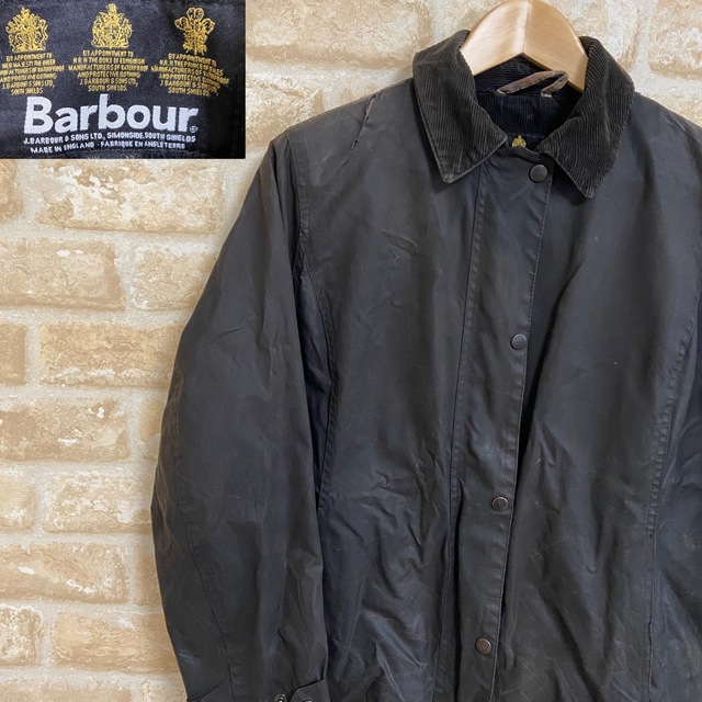 【激レア】Barbour ノンオイル ダメージ ジャケット ピーチスキン古着女子