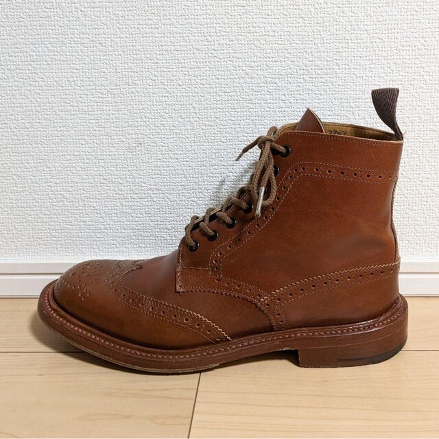 24.5 美品 Tricker’s カントリーブーツ ウイングチップ メダリオン 1