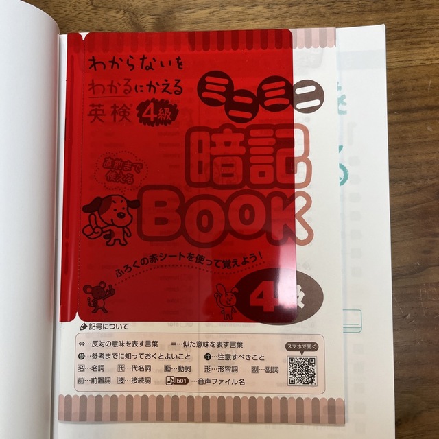 わからないをわかるにかえる英検４級 オールカラー　ミニミニ暗記ＢＯＯＫ・音声ＣＤ エンタメ/ホビーの本(資格/検定)の商品写真