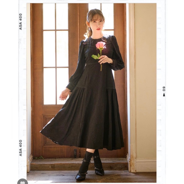 herlipto Modern Lace Trimmed Long Dress - ロングワンピース/マキシ ...