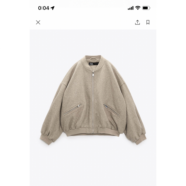 ZARA  プラッシュボンバージャケット 3