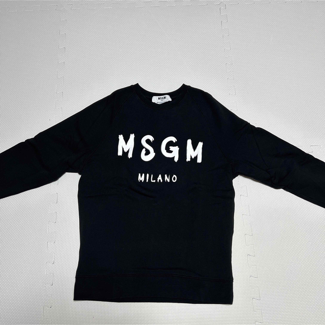 MSMG エムエスジーエム スウェット トレーナー M 黒 ブラック 白 最新