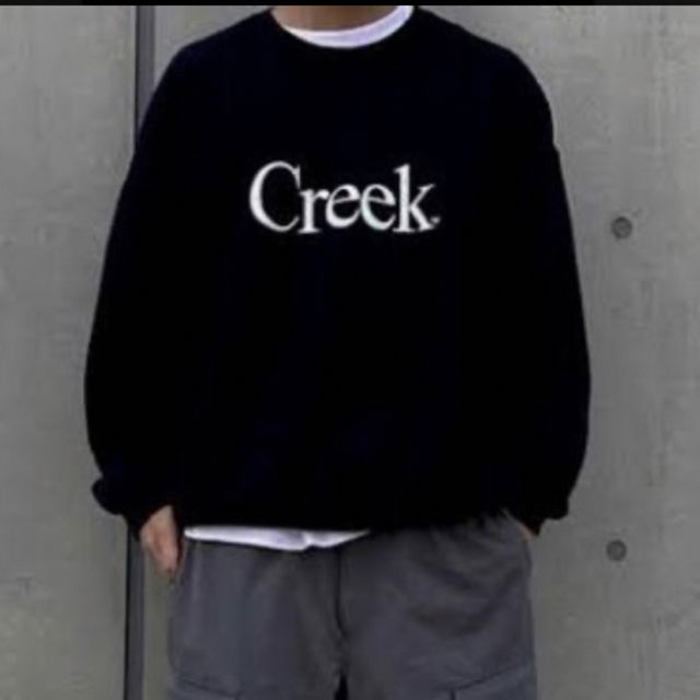 Creek クルーネック　XL スウェット　黒