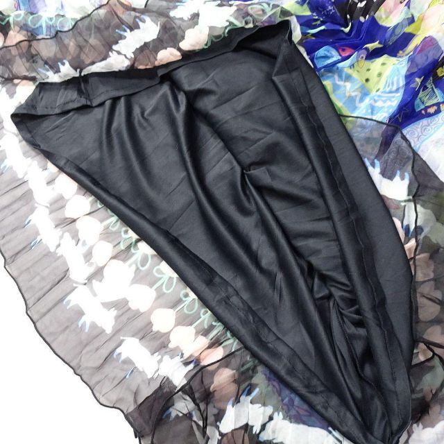 ScoLar(スカラー)のScoLar スカラー 総柄 アニマル イラスト シアー スカート レディースのスカート(ロングスカート)の商品写真