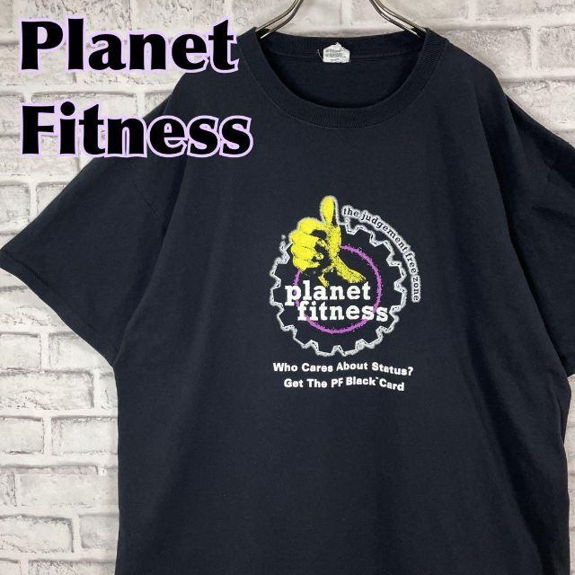 planet fitness 半袖プリントTシャツ ブラック ビッグサイズ