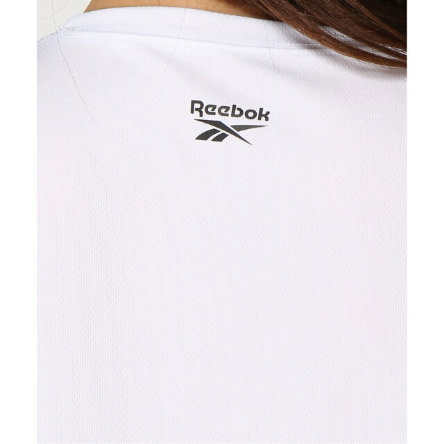 Reebok(リーボック)の【WBK】Reebok/(W)エンボスメッシュロゴプリントT レディースのトップス(カットソー(長袖/七分))の商品写真