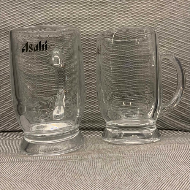 5B393 アサヒビール 一個 足つき丸いデザイン 410ml
