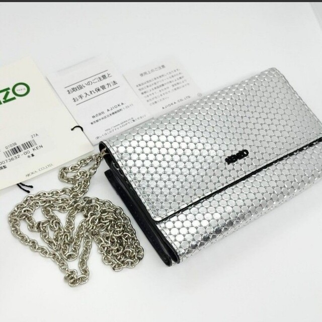 KENZO(ケンゾー)の★新品訳あり★KENZO　スマホポシェット　お財布ポシェット　牛革　長財布　シル レディースのバッグ(ショルダーバッグ)の商品写真