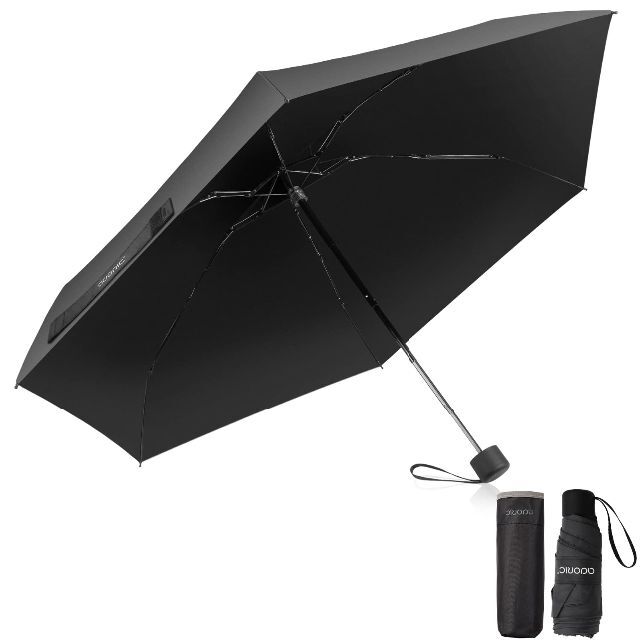 【色: ブラック-6本骨】日傘 軽量 【2023年最新】 折りたたみ傘 コンパク