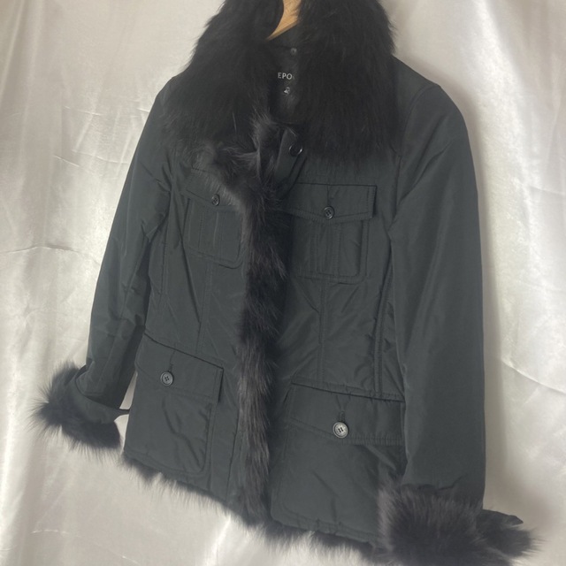 EPOCA(エポカ)のEPOCA エポカ　ファージャケット　フォックス　ラクーン　40 レディースのジャケット/アウター(毛皮/ファーコート)の商品写真