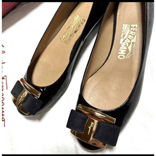 超美品】フェラガモ 6ハーフ 23.5㎝ 24㎝ フラット パンプス