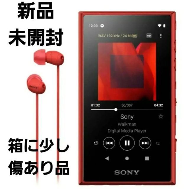 新品未開封 イヤホン付属 ウォークマン Aシリーズ NW-A105HN(R