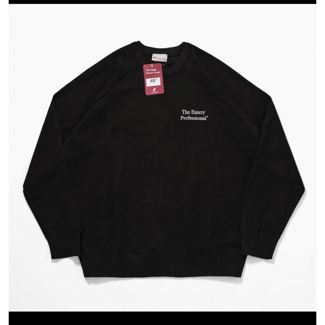 ENNOY エンノイ ROUND NECK PULLOVER (BLACK)メンズ