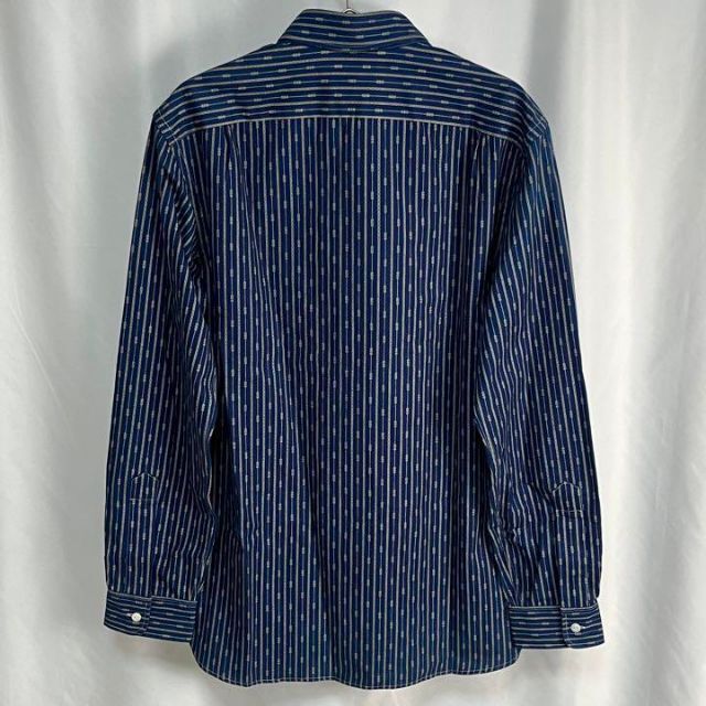 極美品】RRL INDIGO STRIPE SHIRT インディゴ ストライプ 【通販激安