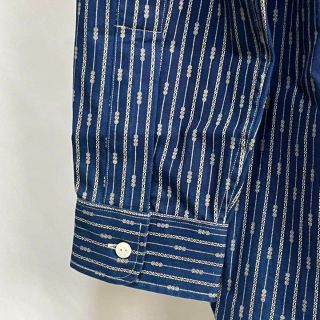 【極美品】RRL INDIGO STRIPE SHIRT インディゴ ストライプ