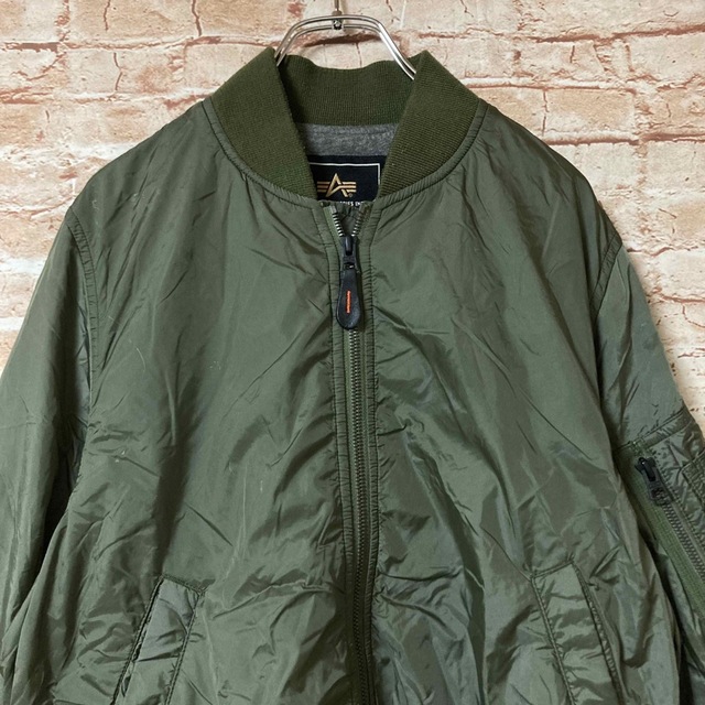 ALPHA INDUSTRIES(アルファインダストリーズ)のアルファインダストリーズ ジャケット MA-1 ブルゾン ナイロン フルジップ メンズのジャケット/アウター(ブルゾン)の商品写真