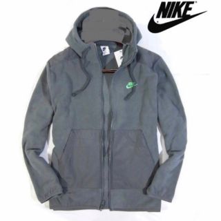 ナイキ(NIKE)の【NIKE/ナイキ】フリース素材ジップアップフーディー パーカー L・グレー系(パーカー)