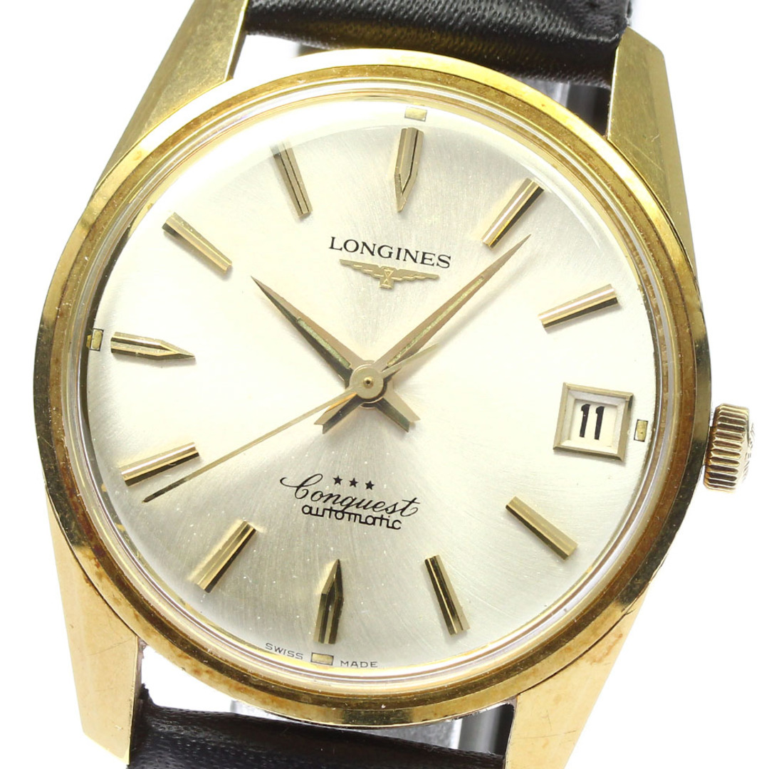 ロンジン LONGINES コンクエスト デイト K18YG cal.291 自動巻き メンズ _740524