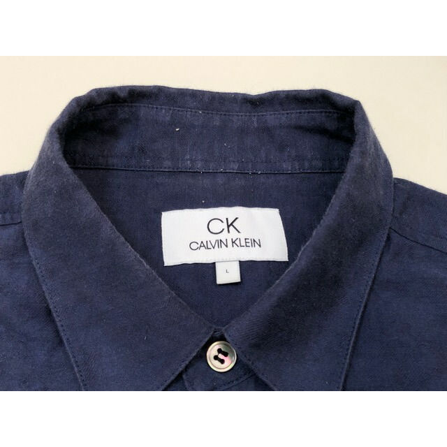 カルバンクライン Calvin Klein 長袖 コットンシャツ メンズXL /eaa384272