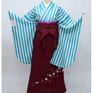 二尺袖 着物 袴フルセット ANEN 着物生地は日本製 袴変更可 NO26235(振袖)