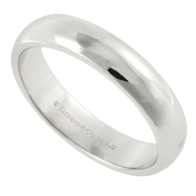 【本物保証】 新品同様 ティファニー TIFFANY & Co. クラシックバンドリング 指輪 プラチナ Pt950 10号 マリッジリング 結婚指輪