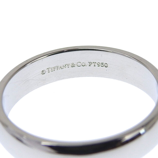 【本物保証】 新品同様 ティファニー TIFFANY & Co. クラシックバンドリング 指輪 プラチナ Pt950 10号 マリッジリング 結婚指輪