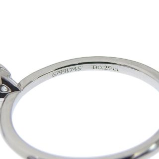 【本物保証】 鑑付 新品同様 ティファニー TIFFANY & Co. エンゲージメントリング 指輪 プラチナ Pt950 10.5号 一粒ダイヤ 0.29ct 婚約指輪