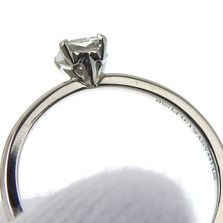 【本物保証】 鑑付 新品同様 ティファニー TIFFANY & Co. エンゲージメントリング 指輪 プラチナ Pt950 10.5号 一粒ダイヤ 0.29ct 婚約指輪