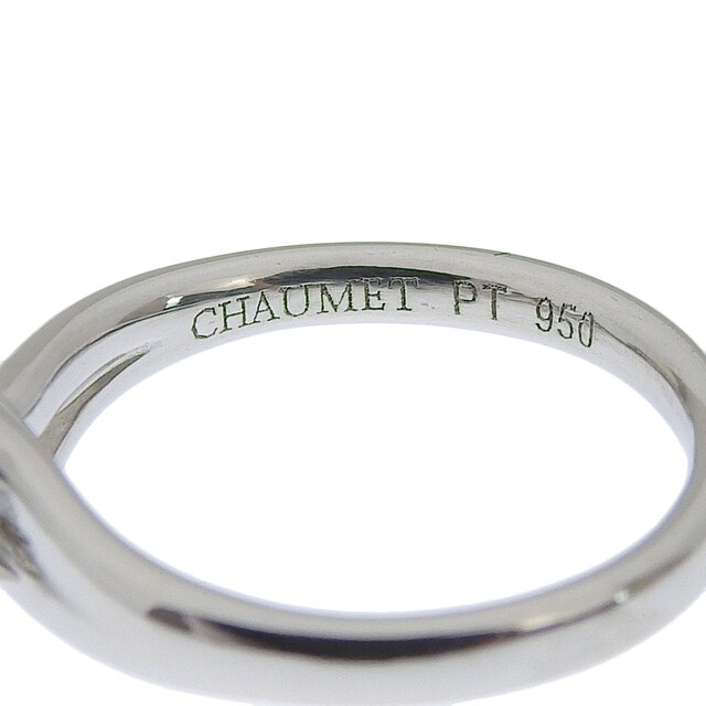 CHAUMET(ショーメ)の【本物保証】 箱付 新品同様 ショーメ CHAUMET リアンソリテール リング 指輪 Pt950 9.5号 一粒ダイヤ 約0.20ct 婚約指輪 エンゲージメント レディースのアクセサリー(リング(指輪))の商品写真