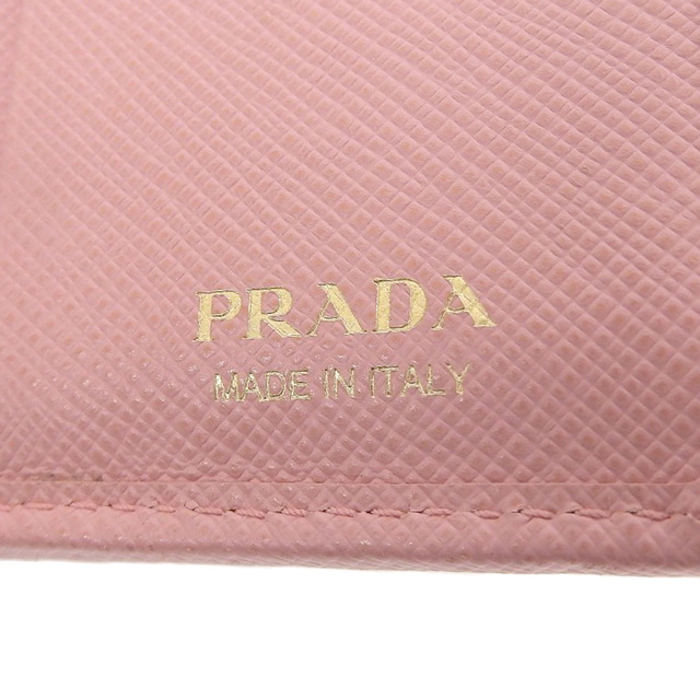 PRADA(プラダ)の【本物保証】 プラダ PRADA コンパクトウォレット ホック付折り財布 レザー ピンク 1ML023 レディースのファッション小物(財布)の商品写真