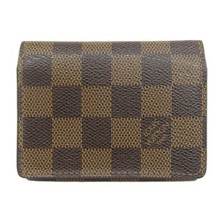 ルイヴィトン(LOUIS VUITTON)の【本物保証】 ルイヴィトン LOUIS VUITTON ダミエ アンヴェロップ カルト ドゥ ヴィジット 名刺入れ カードケース エベヌ N62920(名刺入れ/定期入れ)