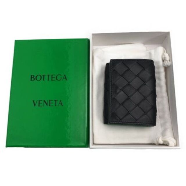 Bottega Veneta(ボッテガヴェネタ)のボッテガヴェネタ/3つ折サイフ/ブラック×レッド/592678【SA7175】 レディースのファッション小物(財布)の商品写真