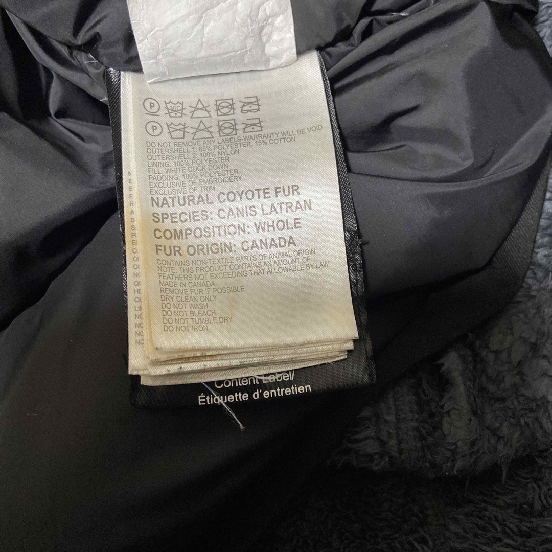 CANADA GOOSE(カナダグース)のCANADA  GOOSEパーカーファー付きダウンジャケットブラックS寸 メンズのジャケット/アウター(ダウンジャケット)の商品写真