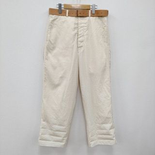 ポールハーデン(Paul Harnden)のPaul Harnden Womens Trouser Belt 定価219000円 ベルト付き サイズXXS ウール トラウザーズ パンツ アイボリー レディース ポールハーデン【中古】3-0302M☆(その他)