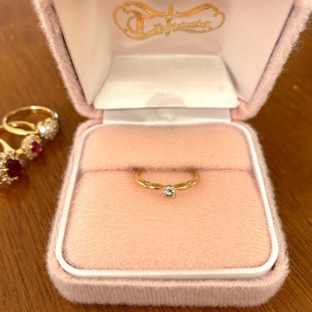 K18 ダイヤモンド0.12ct リング 9号-